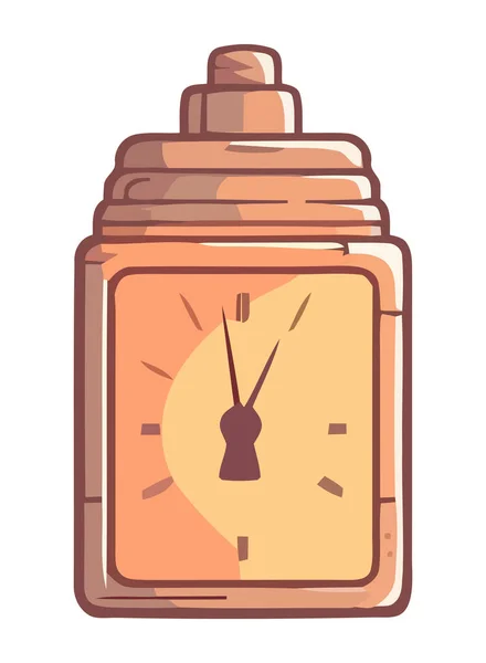 Tid Symboliseras Klocka Nedräkning Och Påminnelse Ikon Isolerad — Stock vektor
