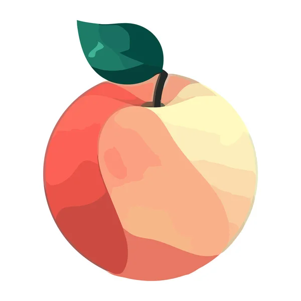 Reifer Apfel Symbolisiert Gesunde Ernährung Und Frische — Stockvektor