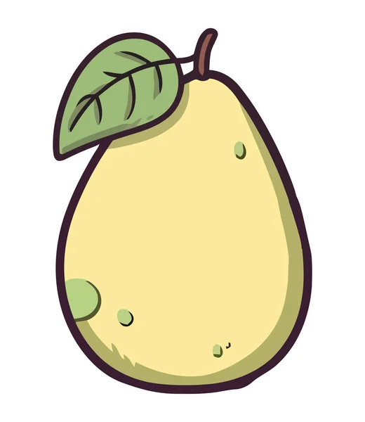 多汁的成熟梨子 象征健康的饮食图标孤立 — 图库矢量图片