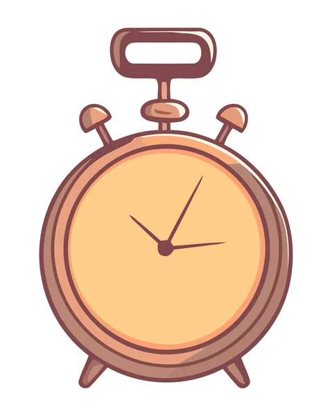 Clock Face Symbolizes Deadline Time Ticking Icon Isolated — Stock Vector