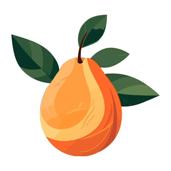 Fresh Organic Fruit Mango Ripe Juicy Icon Isolated — Stock Vector
