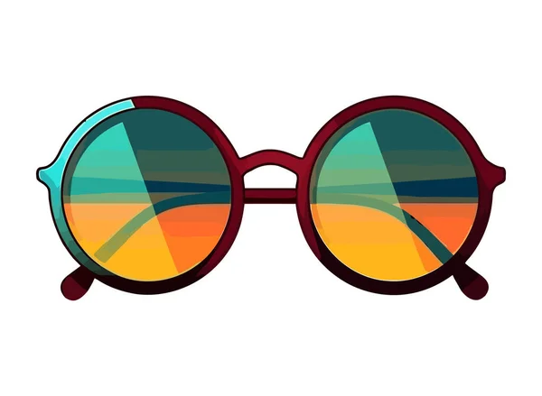 Gafas Moda Para Vacaciones Verano Icono Aislado — Vector de stock