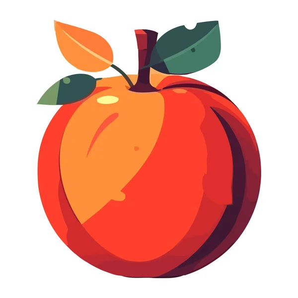Saftige Apfelfrüchte Essen Der Natur Symbol Isoliert — Stockvektor