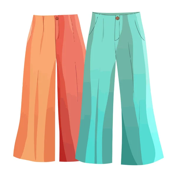 Módní Obchod Ženy Kalhoty Oblečení Ikona Izolované — Stockový vektor