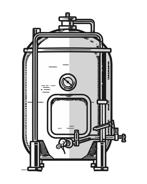Ikone Der Brauerei Und Brennereiindustrie Isoliert — Stockvektor