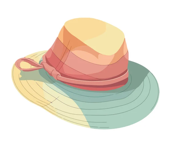 Summer Fashion Men Fedora Hat Icon Isolated — Stock Vector