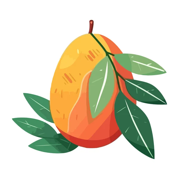 Mango Jugoso Simboliza Alimentación Saludable Verano Icono Aislado — Vector de stock