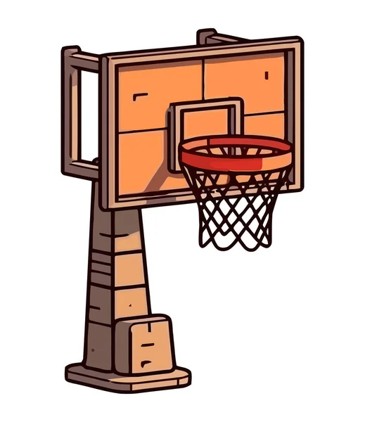Sport Ikone Basketballkorb Isoliert — Stockvektor
