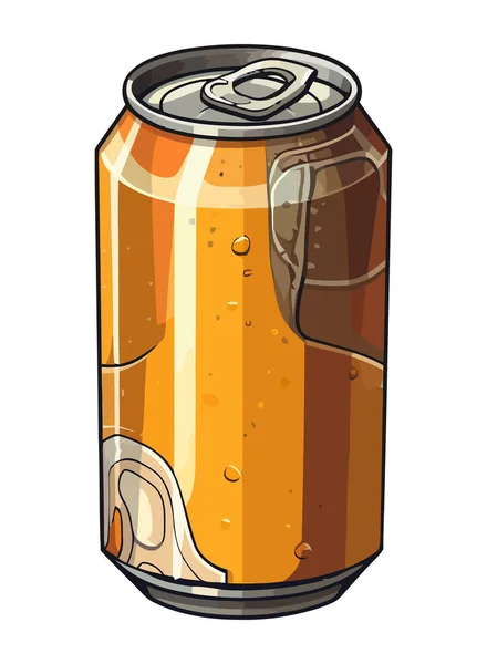 Cerveza Fría Puede Icono Aislado — Vector de stock