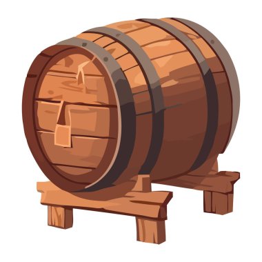 Tahta fıçı, kutlama ikonu için sıvı içerir.