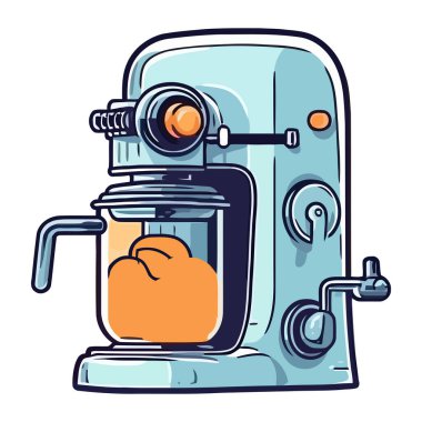 Eski moda elektrikli karıştırıcı simgesi izole edildi