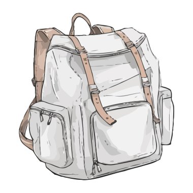 Macera sırt çantası ikonu izole edildi