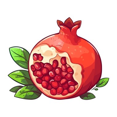 Sulu nar dilimi taze ikon izole