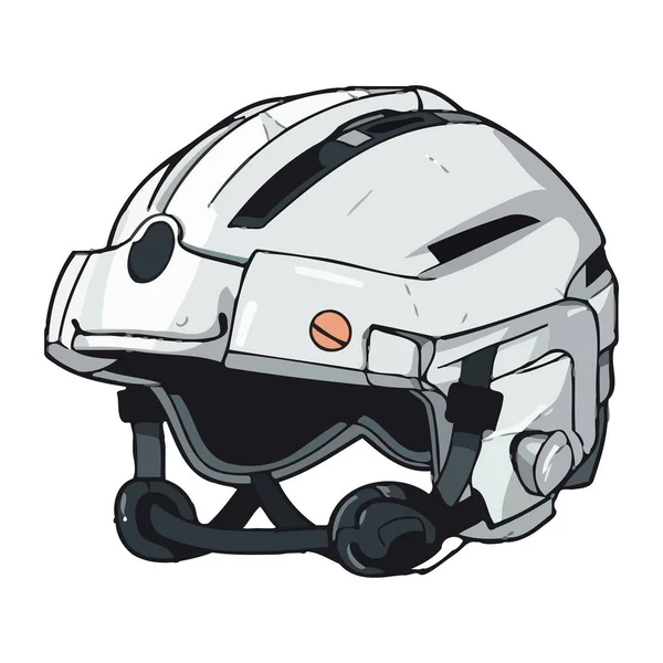 Sportovní Helma Pro Ochranu Ikony Izolované — Stockový vektor