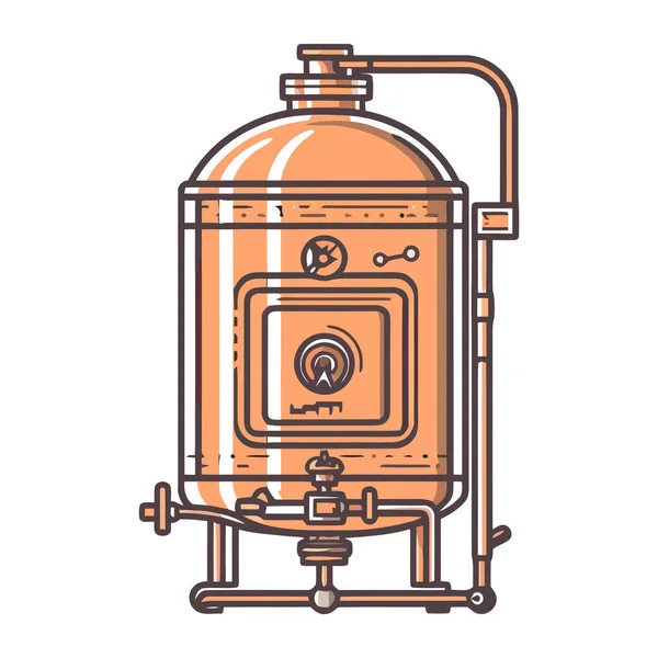 Flüssige Erfrischung Alten Brauerei Tank — Stockvektor