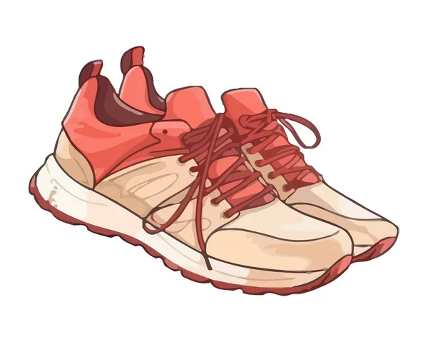 Αθλητικός Σχεδιασμός Παπουτσιών Εικονίδιο Ζευγάρι Κορδόνια Απομονωμένο — Διανυσματικό Αρχείο