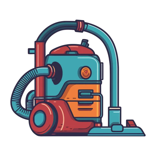 Modern Appliance Vacuum Cleaner Icon Isolated — Stock Vector