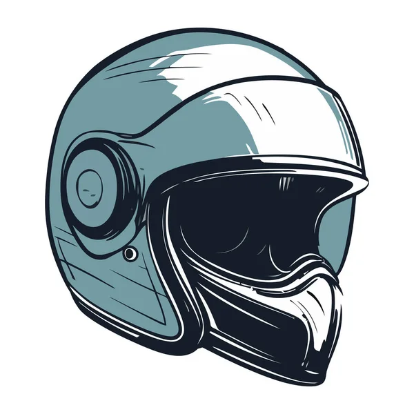 Motorcycle Sports Helmet Icon Isolated — Stock Vector