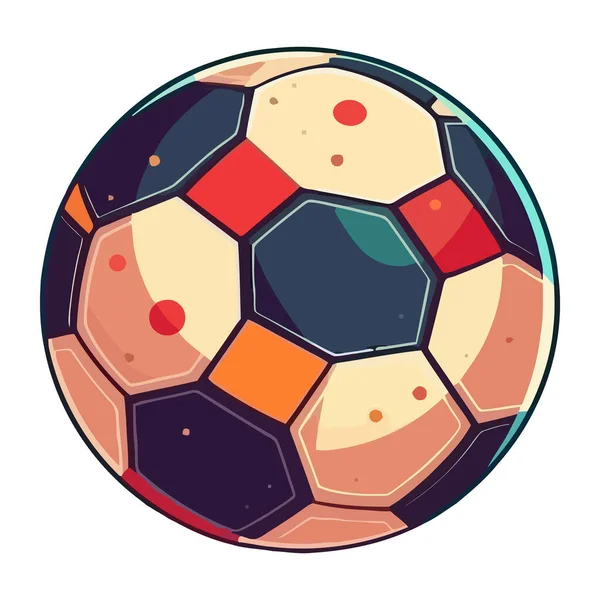 Voetbal Symboliseert Leuke Concurrentie Succes Pictogram Geïsoleerd — Stockvector