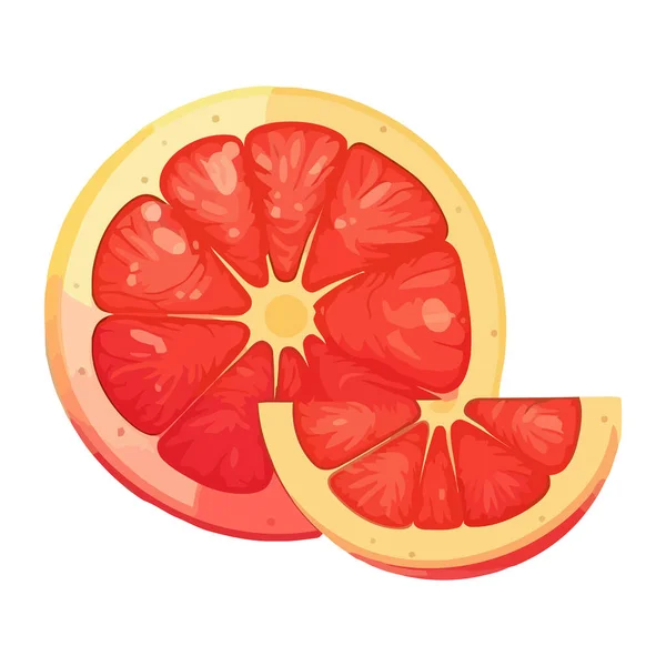 Soczysty Plasterek Pomarańczy Symbol Zdrowego Odżywiania Się — Wektor stockowy