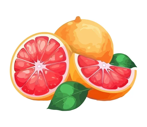 Jugosos Cítricos Naranja Icono Aislado — Vector de stock