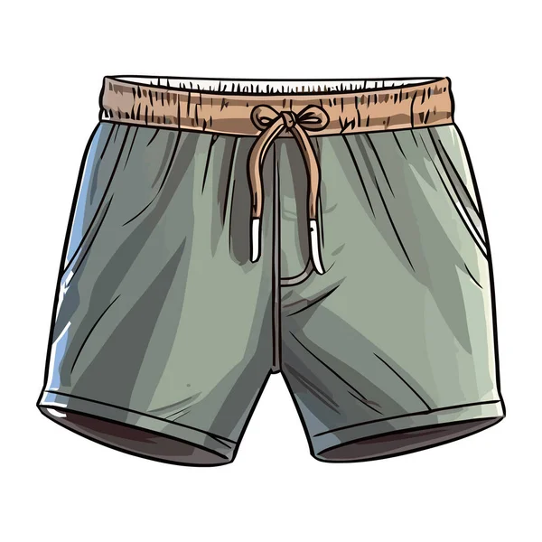 Pantalones Cortos Deportivos Cómodo Icono Diseño Moda Aislado — Archivo Imágenes Vectoriales