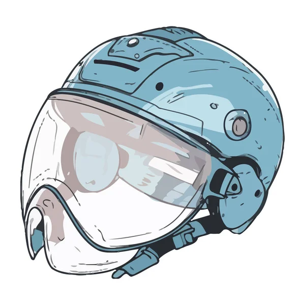 スポーツ用ヘルメット機器のアイコンを隔離 — ストックベクタ