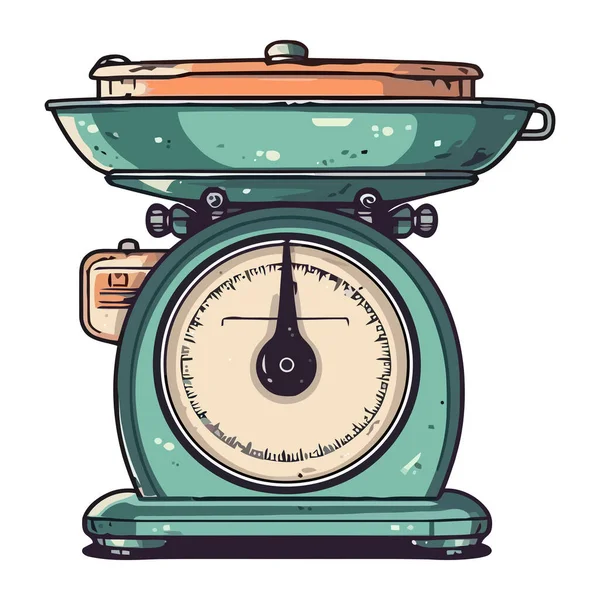 古董天平测量一公斤孤立的食物图标 — 图库矢量图片
