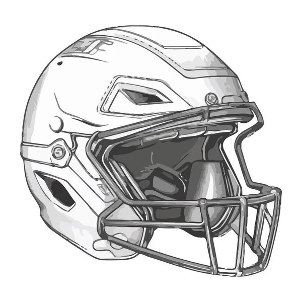 Изолированный Спортивный Шлем Защищает Спортсмена Соревнованиях — стоковый вектор