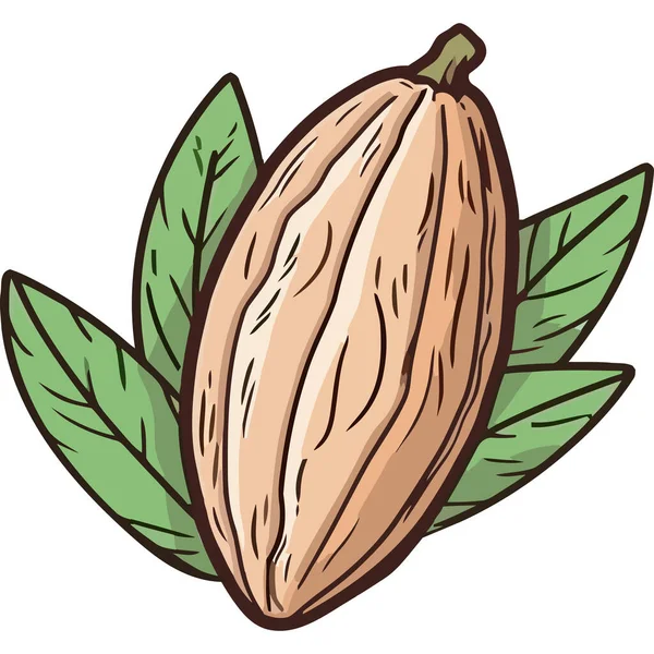 Изолированный Значок Свежих Органических Ореховых Закусок — стоковый вектор