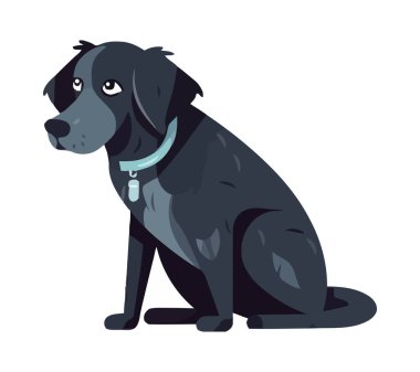 Şirin köpek yavrusu, sadık ikonu izole edilmiş.
