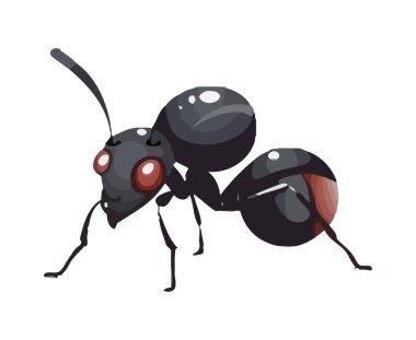 Küçük böcek karınca anten simgesinde yiyecek taşır.