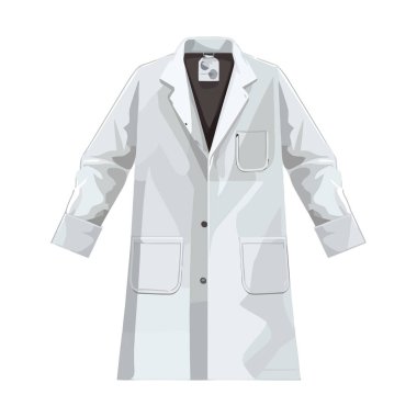 Modern erkek tıbbi üniforma tasarımı çizimi izole edilmiş simge