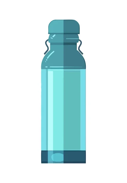 Blaue Plastikflasche Sport Ikone Isoliert — Stockvektor