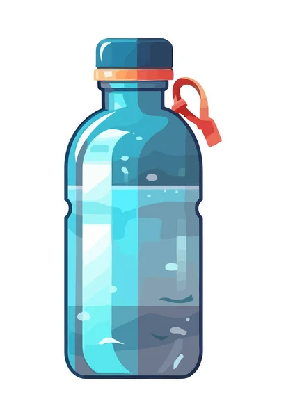 Transparante Plastic Container Met Gezuiverd Drinkwaterpictogram — Stockvector