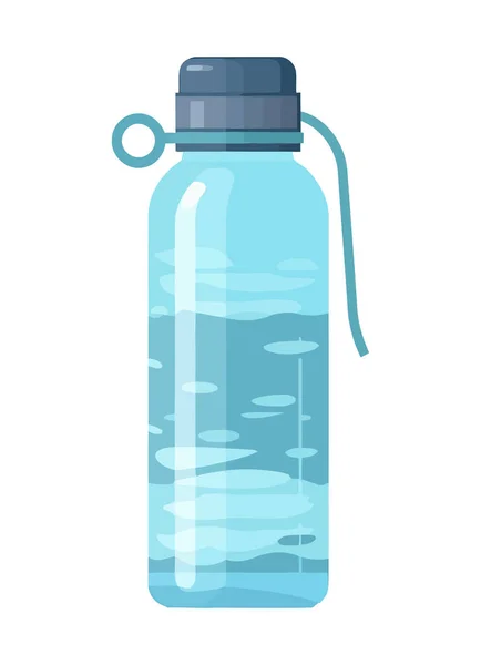Gezuiverd Water Blauwe Fles Pictogram Geïsoleerd — Stockvector