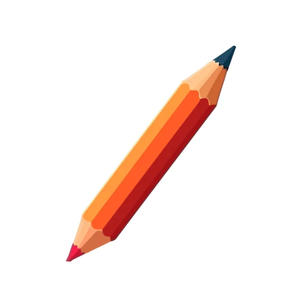 Bleistift Scharf Auf Weißem Hintergrund Icon Isoliert — Stockvektor