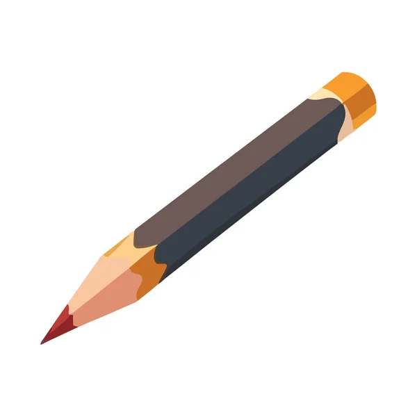 Crayon Symbole Créativité Icône Isolé — Image vectorielle