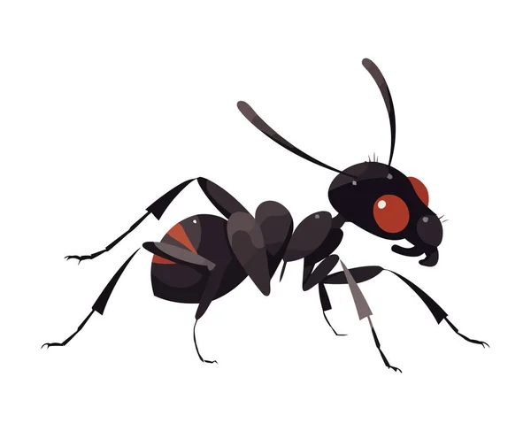 Küçük Karınca Yürüyüşü Izole Simge Tasarımı — Stok Vektör