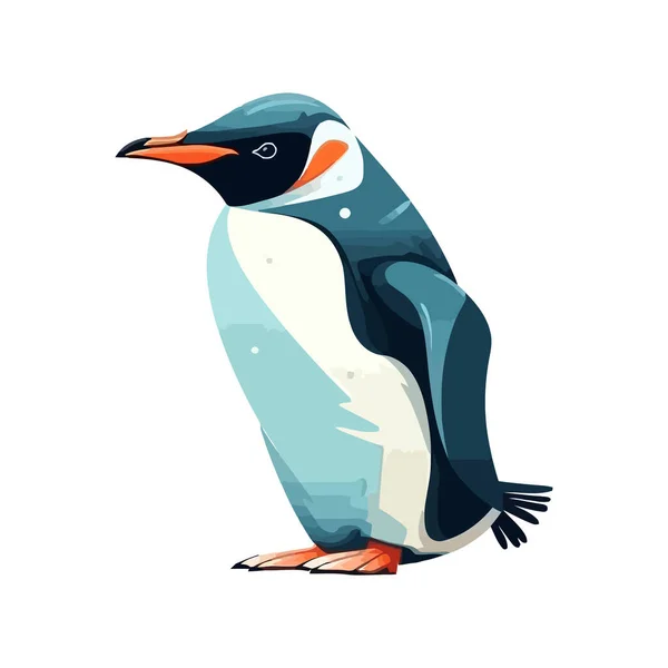 Söt Pingvin Isolerad Arktisk Isikon Isolerad — Stock vektor