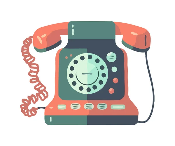 Vintage Telephone Old Fashioned Icon Isolated — Stock Vector