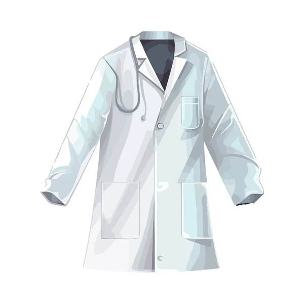 Orvosi Kabát Egységes Ikon Elszigetelt — Stock Vector