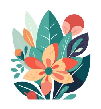 flowers beauty of nature icon isolated clipart