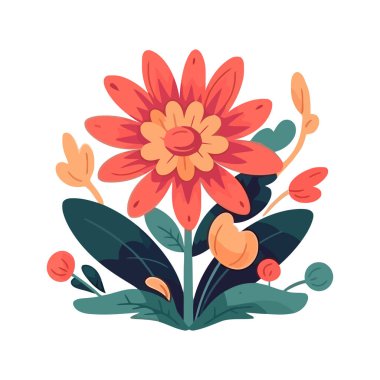 Çiçekler aşk ve büyüme ikonunu sembolize eder.