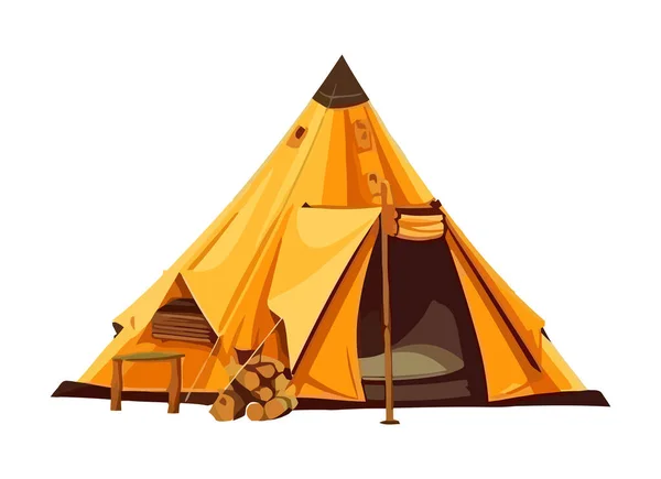 Adventure Camping Stan Equipment Icon Isolated — Stockový vektor
