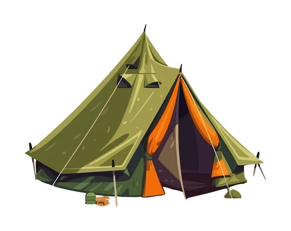 Adventure Camping Stan Icon Isolated — Stockový vektor