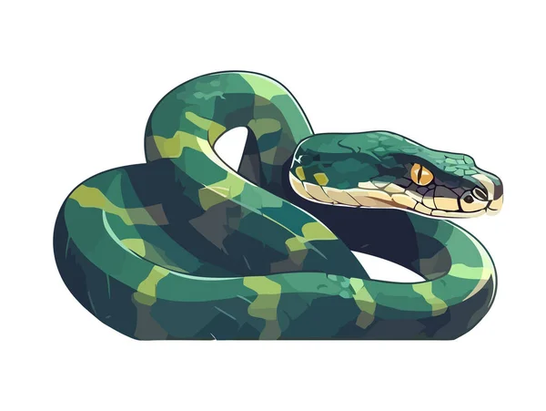 Изолированная Ядовитая Змея — стоковый вектор