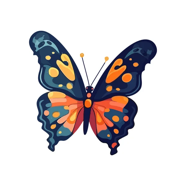 Бабочка Летит Природе Красота Летнее Время Икона Изолированы — стоковый вектор