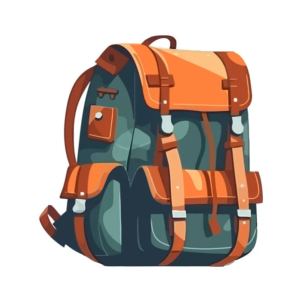 Backpack Περιπέτεια Και Πεζοπορία Εικονίδιο Δραστηριότητα Απομονωμένη — Διανυσματικό Αρχείο