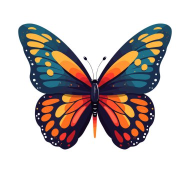 animal wing cute butterfly icon isolated clipart